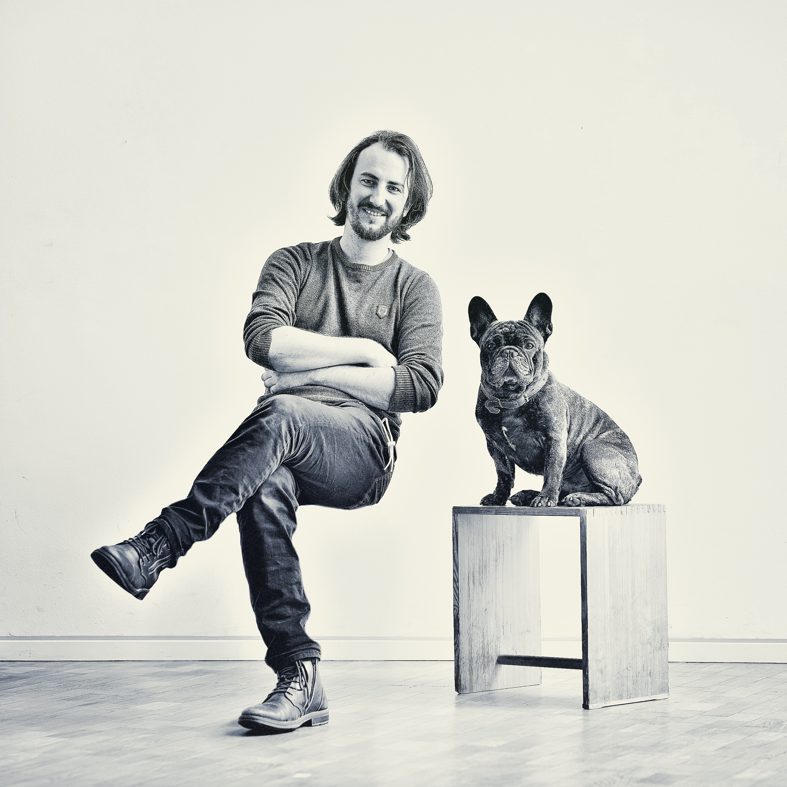 Michel Salzenberg und Hund Kenai