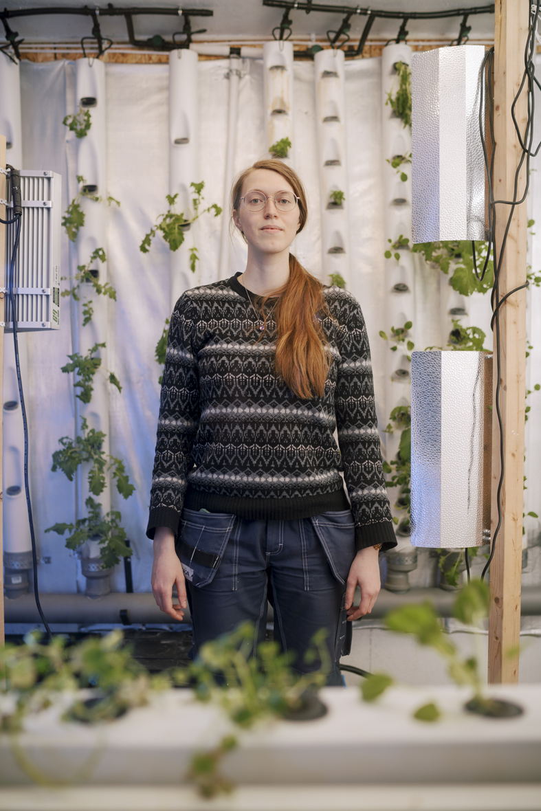 Ellinor, founder of start-up for vertical agriculture in Boden, Sweden
